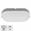 Painel LED Oval Aplique 12W 180mm 900lm Branco Natural - (APLOV1218NW)