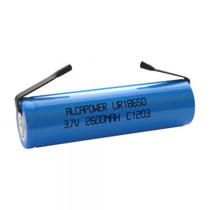 Bateria Lítio 18650 3.7V 2600MA C/ Patilhas Recarregável - (BAT18650/2.6E)
