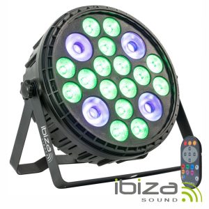 Projetor Par 120W C/ 16 LEDS 4W + 4 LEDS UV 30W IBIZA - (BIGPAR-16RGBW4UV)