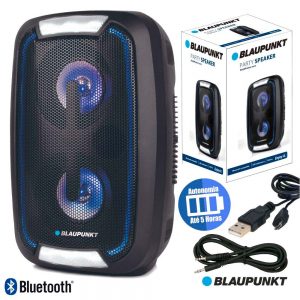 Coluna Bluetooth Portátil 2x5W Bat 1500ma LEDS BLAUPUNKT - (BLP3923.001)