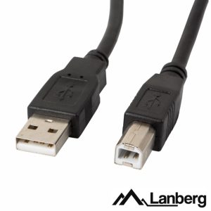 Cabo USB-A 2.0 Macho / USB-B Macho 3m LANBERG - (CA-USBA-10CC-0030B)
