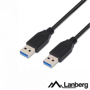 Cabo USB-A 3.0 Macho / USB-A Macho 0.5m LANBERG - (CA-USBA-30CU-0005)