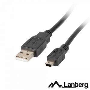 Cabo USB-A 2.0 Macho / Mini USB-B Macho 1.8m LANBERG - (CA-USBK-11CC-0018B)