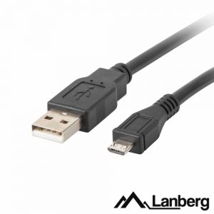 Cabo USB-A 2.0 Macho / Micro USB Macho 3m LANBERG - (CA-USBM-10CC-0030B)