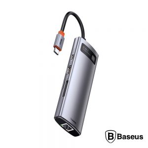 Hub USB-C P/ USB-C+HDMI+SD/MicroSD+3USB+RJ45 BASEUS - (CAHUB-CV0G)