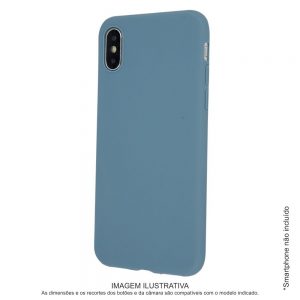 Capa TPU Anti-choque Cinzento Azul P/ iPhone XS Max - (CASEIPHONEXSMAX-GB)