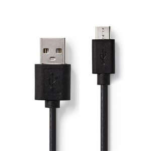 Cabo USB-A 2.0 Macho / Micro USB-B Macho 2m Preto - (CCGP60500BK20)