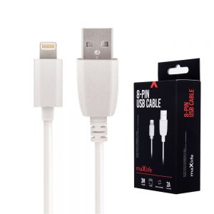 Cabo USB-A 2.0 2A Macho / Lightning Branco 3m - (CUSBL-02WH)
