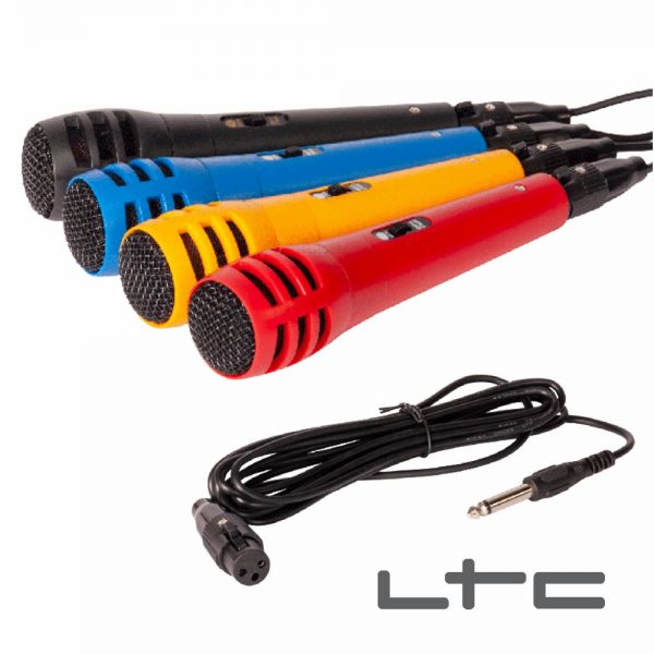 Conjunto 4 Microfones Coloridos LTC - (DM500)