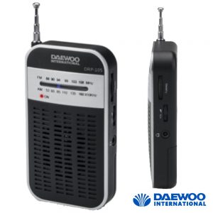 Rádio Portátil AM/FM De Bolso A Pilhas DAEWOO - (DRP-105S)