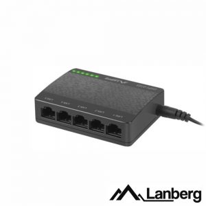 Switch de Rede Ethernet 5 Portas RJ45 LANBERG - (DSP1-0105)
