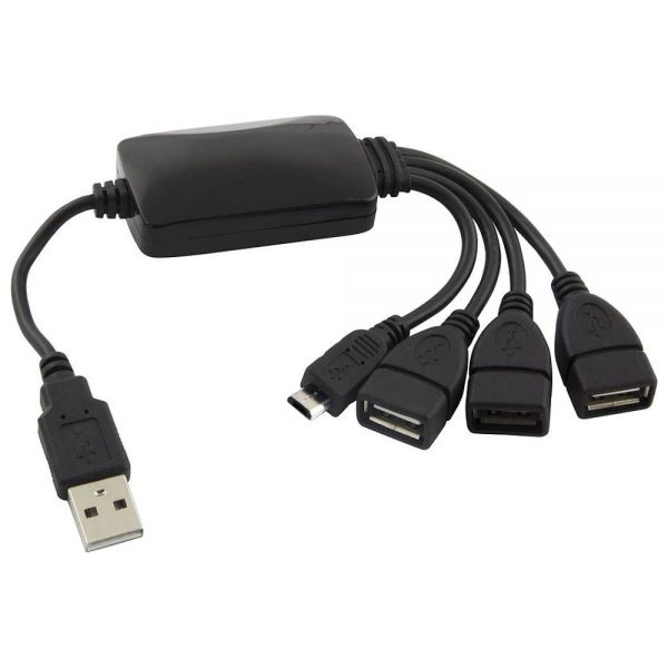Hub USB2.0 C/ 3 Portas USB E 1 Micro USB-B - (EA158)