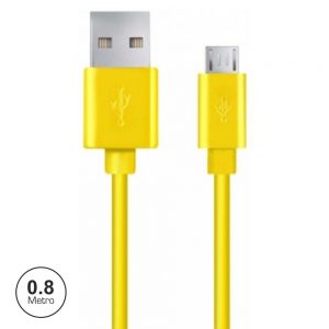 Cabo USB-A 2.0 Macho / Micro USB-B Macho 0.8m Amarelo - (EB172Y)