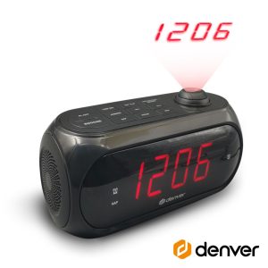 Relógio Despertador Digital DENVER - (ECP-715NR)