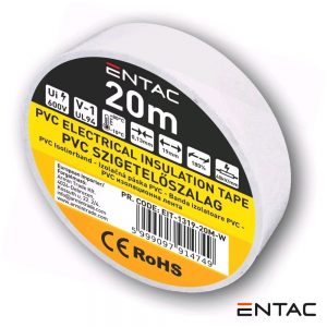 Fita Isoladora Branco 20M ENTAC - (EIT-1319-20M-W)