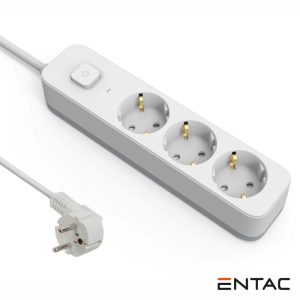 Extensão Elétrica 3G1.5 3x Schuko C/ Interruptor 1.5m ENTAC - (ESES1.5G3-1.5-SW)