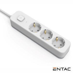 Extensão Elétrica 3G1.5 3x Schuko C/ Interruptor 3m ENTAC - (ESES1.5G3-3-SW)