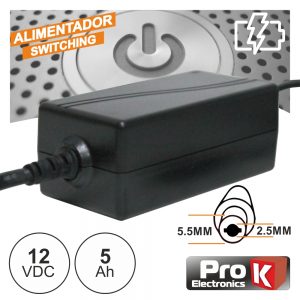 Alimentador Switching 12V 5a PROK - (FAS12V5A(H))