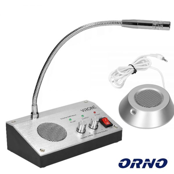 Microfone c/ Intercomunicador Bi-Direcional p/ Vidro ORNO - (IC-1)