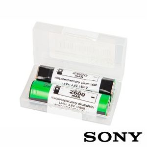 Bateria Lítio 18650 3.6V 2600MA C/ Patilhas Pack 2un SONY - (INR18650-26E/2X)