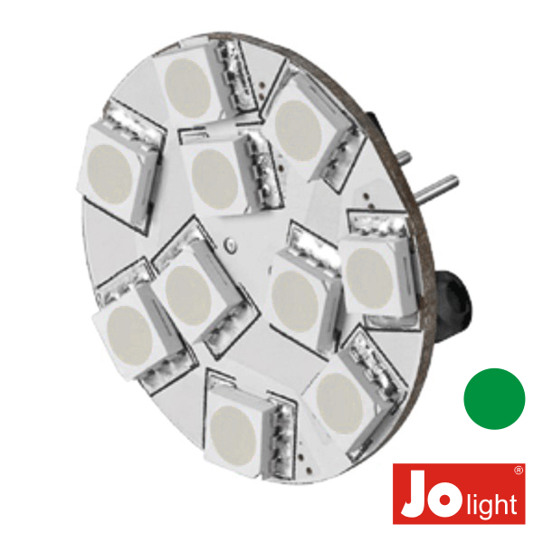 Lâmpada G4 2.2W 12V 10 LEDS Verde Jolight - (JO507G)