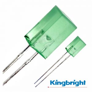 LED 5x5mm Alto Brilho Verde Difuso Kingbright - (L-1553GDT)
