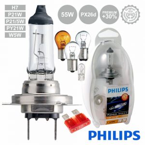 Lâmpada P/ Automóvel 12V H7 Px26d 55W Premium Philips - (LAMP-H7-PH/2)