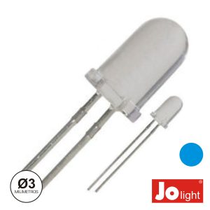 LED 3mm Alto Brilho Azul Jolight - (LL0310B)