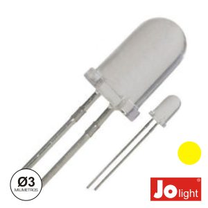LED 3mm Alto Brilho Amarelo Jolight - (LL0310Y)