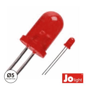 LED 5mm Alto Brilho Vermelho Difuso Jolight - (LL0510R-D)