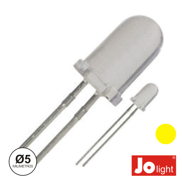 LED 5mm Alto Brilho Amarelo Jolight - (LL0510Y)