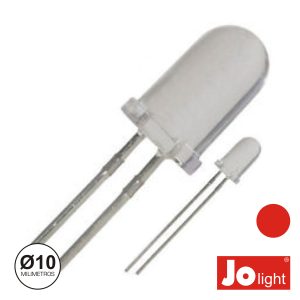 LED 10mm Alto Brilho Vermelho Jolight - (LL1010R)