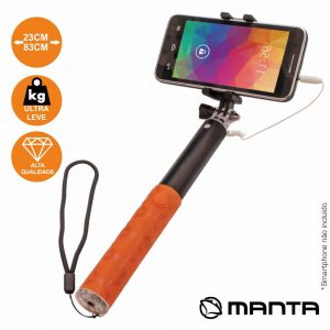 Vara Telescópica Monopod P/ Selfies C/ Ficha Jack 3.5mm Mant - (MA440)