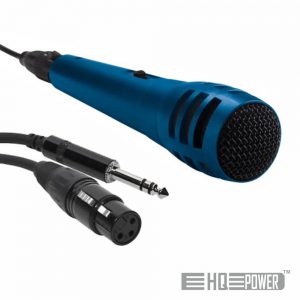 Microfone Dinâmico Unidirecional C/ Cabo 80-12khz HQPOWER - (MIC11BL)