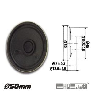 Altifalante Miniatura 0.5W 8 Ohm 50mm HQ POWER - (MLS1)
