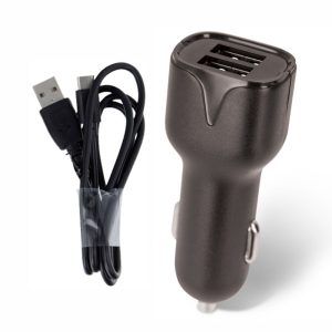 Adaptador Isqueiro 2 USB-A 5V 2.4A C/ Cabo USB-A / USB-C 1m - (MXCC-01+CUSB-C)