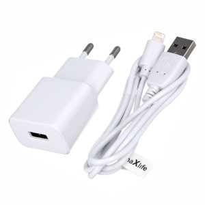 Alimentador Comutado USB 2.1A + Cabo Lightning 1m - (MXTC-01LWH)