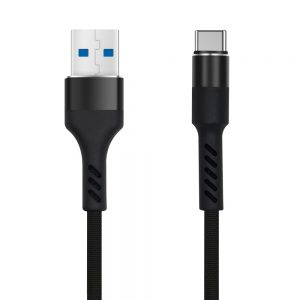 Cabo USB-A 3.0 2A Macho / USB-C Preto 1m - (MXUC01-C1-BK)