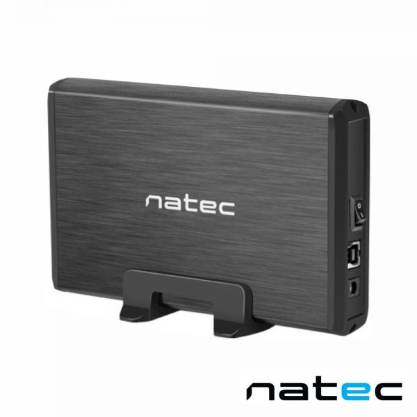 Caixa Alumínio USB 3.0 P/ Discos HDD 3.5" SATA III NATEC - (NKZ-0448)