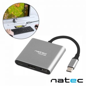 Hub USB-C PD P/ USB-C/USB 3.0/ HDMI 4K NATEC - (NMP-1607)