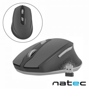 Rato Óptico S/ Fios 800-2400DPI USB Preto/Cinzento NATEC - (NMY-1423)