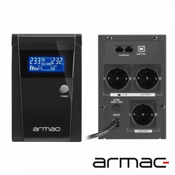 UPS Interativa 1000VA 650W 230V ARMAC - (O/1000F/LCD)