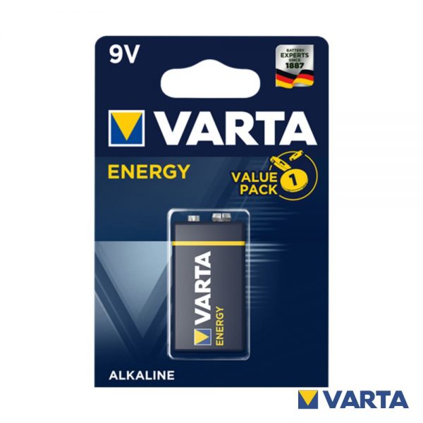 Pilha Alcalina 9V/6LR61 Energy VARTA - (PAV-9V)