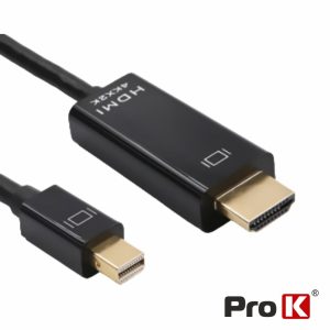 Cabo Mini Displayport Macho / HDMI Macho 1.8m PROK - (PK-MDISPLAYHDMI)
