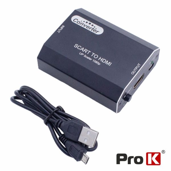 Conversor Scart P/ HDMI/Mhl 720p/1080p PROK - (PK-SCARTHDMI02)