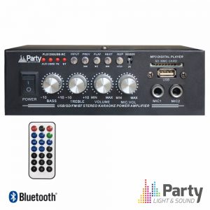 Amplificador Karaoke 2x25W 8-16 Ohm 220v/12V USB/BT/FM - (PLS1250USB-RC)