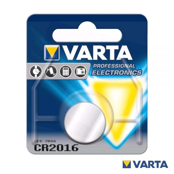 Pilha Lítio Botão CR2016 3V Blister VARTA - (PLV-CR2016)