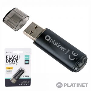 Pen USB 128GB Preto X-Depo PLATINET - (PMFE128)