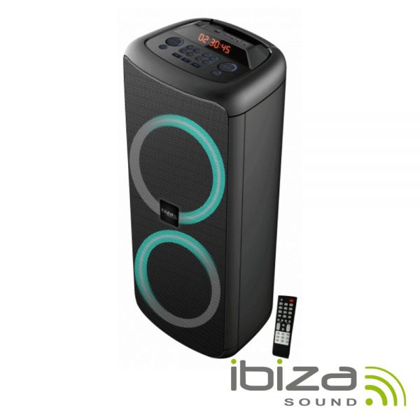 Coluna Amplificada 2x10" Bluetooth USB/AUX/SD IBIZA - (RAINBOW1000)