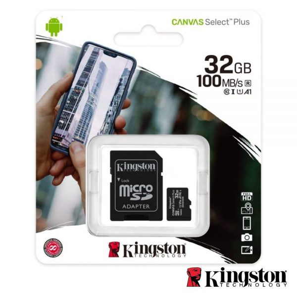 Cartão Memória Micro SDHC 32GB UHS-I Adaptador KINGSTON - (SDCS2/32GB)